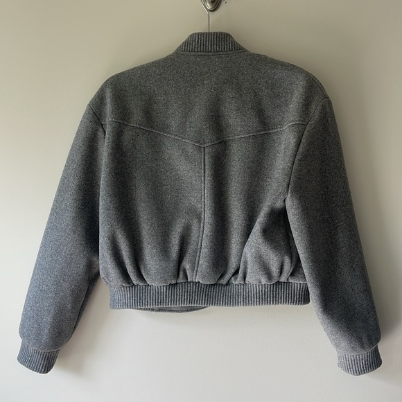 Zara Women's Heather Gray Bomber Jacket xs - Picture 4 of 4